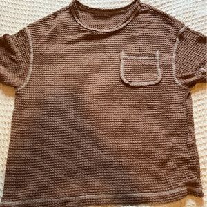 ♡ Brown Knit T-Shirt ♡